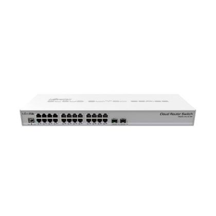 Суич MikroTik CRS326-24S+2Q+RM, 24 x Gigabit Ethernet ports, 2 x SFP