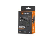 Адаптер Natec USB Charger Ribera 1X USB-A + 1X USB-C 20W, Black