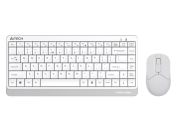 Комплект клавиатура и мишка A4TECH FG1112 Fstyler, Безжичен, 2.4 GHz, Бял