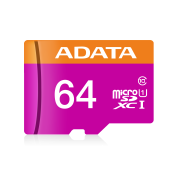 Micro SDXC 64GB UHS-I Class 10 + SD Adapter, Adata