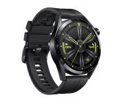Часовник Huawei Watch GT 3 46mm, Active Jupiter-B19S, 1.43", Amoled, 466x466, PPI 326, 4GB, Bluetooth 5.2 supports BLE/BR/EDR, 5ATM, NFC, GPS, Battery 455 maAh, Black Fluoroelastomer Strap