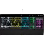 Геймърскa мембранна клавиатура Corsair K55 RGB Pro, USB