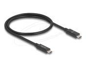 Delock Кабел E-Marker USB-C, 80 Gbps, 16K 60 Hz, PD 3.1 240 W, 0.5 m, черен