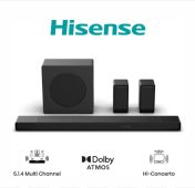 Аудио система Hisense AX5140Q,Soundbar, 5.1.4 Ch., 600W, BT, Dolby Atmos, Black