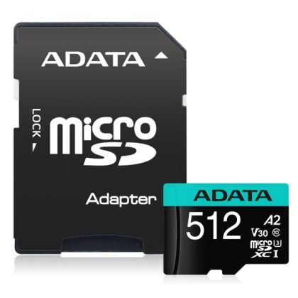Памет ADATA 512GB MicroSDXC UHS-I U3 V30S (with adapter)