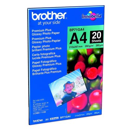 Хартия Brother BP71GA4 Premium Plus Glossy Photo Paper 20 Sheets