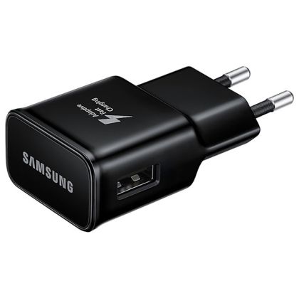 USB-A Charger, 15W Samsung + Type C Cable, Black