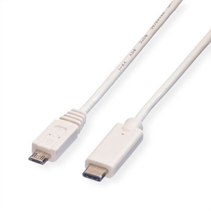 Cable USB2.0 C-Micro B, M/M, 2m, White, 11.99.9021