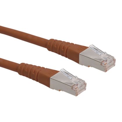 Patch cable S/FTP Cat.6 10m, Brown 21.15.1388