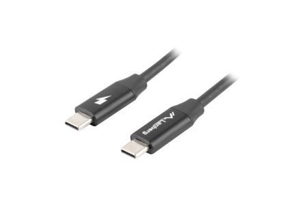 Кабел Lanberg USB-C M/M 2.0 cable 1m Quick Charge 4.0, black