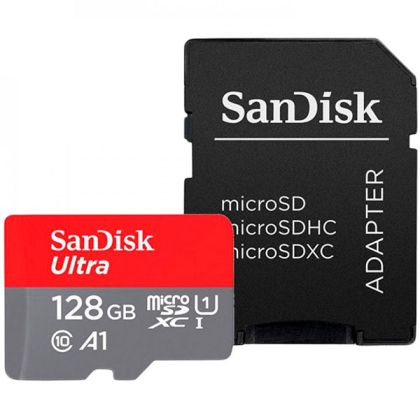 Micro SDXC 128GB Cl10 A1+adapt, SanDisk Ultra