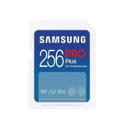 Памет Samsung 256GB SD Card PRO Plus, UHS-I, Read 180MB/s - Write 130MB/s