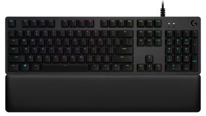 Клавиатура Logitech G513 Keyboard, GX Brown Tactile, Lightsync RGB, USB Passthrough Data/Power, Alumium Alloy, Game Mode, Memory Foam Palmrest, Gaming Keycaps, Keycap Puller, Black Carbon