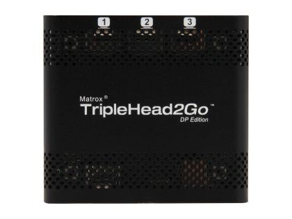 Външен мулти-дисплей адаптер Matrox T2G-DP-MIF за едновременна работа на 3 мониторa с DP вход