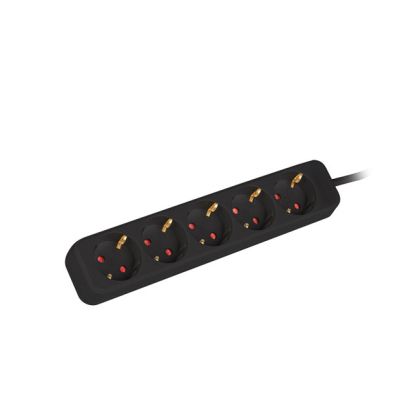 Разклонител Lanberg power strip 1.5m, 5 sockets, french quality-grade copper cable, black