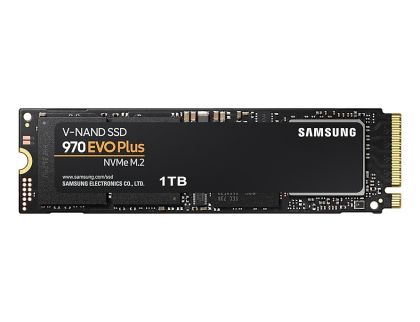 Твърд диск Samsung SSD 970 EVO Plus 1 TB M.2, PCIe Gen 3.0 x4 NVMe 1.3, V-NAND 3-bit MLC, Phoenix Controller, 256-bit Encryption, 1 GB DDR4 SDRAM, Read 3500 MB/s Write 3300 MB/s