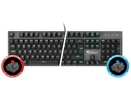Клавиатура Genesis Mechanical Gaming Keyboard Thor 300 White Backlight Outemu Red Switch Us Layout