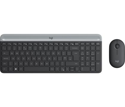 Комплект Logitech Slim Wireless Keyboard and Mouse Combo MK470 - GRAPHITE