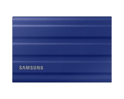 Твърд диск Samsung Portable NVME SSD T7 Shield 2TB , USB 3.2 Gen2, Rugged, IP65, Read 1050 MB/s Write 1000 MB/s, Blue
