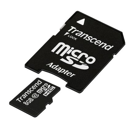 Памет Transcend 8GB micro SDHC (with adapter, Class 10)