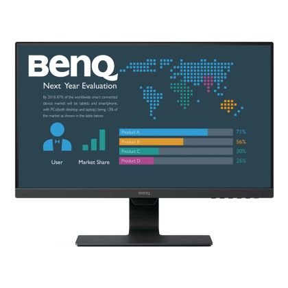 Монитор BenQ BL2480, 23.8'' IPS, 5ms, 1920x1080 FHD, Stylish Eye Care Monitor, 72% NTSC, Flicker-free, B.I., LBL, 1000:1, DCR 20M:1, 8 bit, 250cd/m2, VGA, HDMI, DP, Audio Line In, Speakers, Tilt, Slim Bezel Design, Black