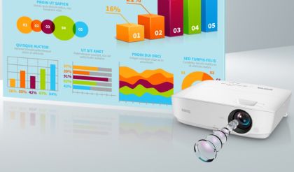 Мултимедиен проектор BenQ MS536, DLP, SVGA (800x600), 20 000:1, 4000 ANSI Lumens, Zoom 1.2x, Glass Lenses, Auto Vertical Keystone, Infographic Mode, Speaker 2W, 2xVGA, 2xHDMI, S-Video, RCA, VGA out,  Audio In/Out, RS232, USB A 1.5A, 2.6 kg, White