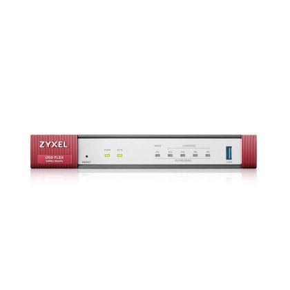Защитна стена ZyXEL USG FLEX 50 Series, 10/100/1000, 1*WAN, 4*LAN/DMZ ports, WiFi 6 AX1800, 1*USB (device only)