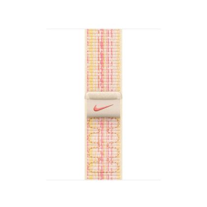 Каишка за часовник Apple 41mm Starlight/Pink Nike Sport Loop
