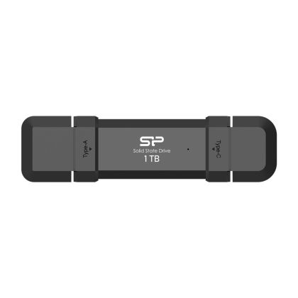 Външен SSD Silicon Power DS72 Black, 1TB, USB-A и USB-C 3.2 Gen2