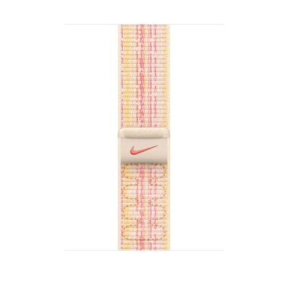 Каишка за часовник Apple 45mm Starlight/Pink Nike Sport Loop