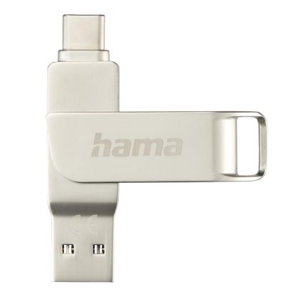 HAMA Флаш памет "C-Rotate Pro", USB-C 3.1/3.0, 512GB, 100MB/s, сребрист