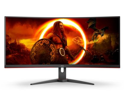 Монитор AOC CU34G2XE/BK, 34" Curved 1500R VA WLED, 3440x1440@144Hz, 4ms GtG, 1ms MPRT, 300 cd/m2, 3000:1, DCR 80M:1, Adaptive Sync, FlickerFree, Low Blue Light, Tilt, HDMI, 2xDP