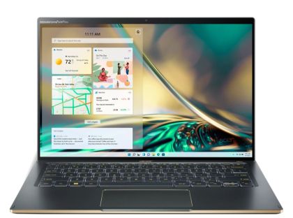 Лаптоп Acer Swift 5, SF514-56T-73WY, Intel Core™ i7-1260P (up to 4.70 GHz, 18MB), 14" 2.5K IPS touch w/Antibacterial coating, 16GB LPDDR5, 1024GB PCIe NVMe SSD, Intel UMA, WIFI6E, BT 5.2, FHD Camera, FPR, Win 11 Pro, Steam Blue