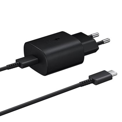 USB-C Charger, 25W Samsung + Type C Cable, Black