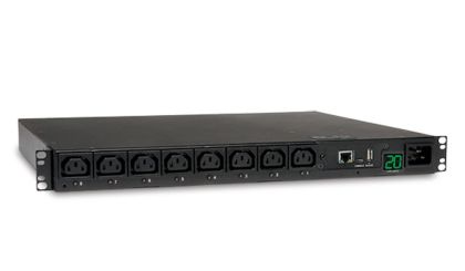 Филтър Tripp Lite by Eaton 3.7kW Single-Phase 208/230V Switched PDU - LX Platform, 8 C13 Outlets, C20 Input with L6-20P Adapter, 2.4m Cord, 1U Rack-mount, TAA