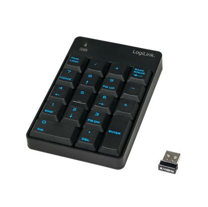 NumPad 18 keys,Wireless, Black, LogiLink ID0120