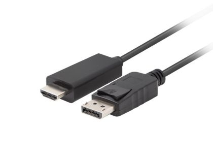 Кабел Lanberg display port (M) V1.1 -> HDMI (M) cable 1m, black