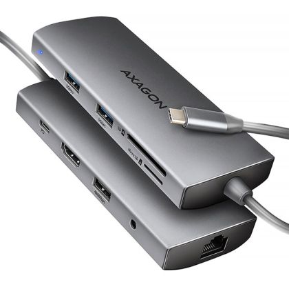 USB-C Multiport, 5Gbps, 9-port,PD,AXAGON HMC-8HLSA