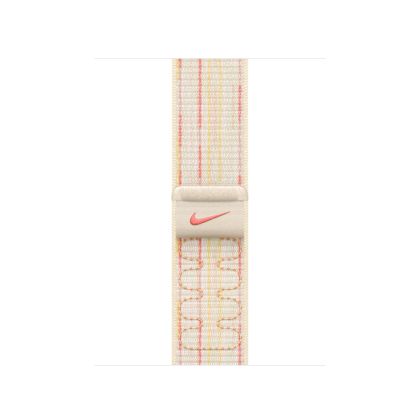 Каишка за часовник Apple Watch 40mm Nike Sport Loop: Starlight/Pink Nike Sport Loop