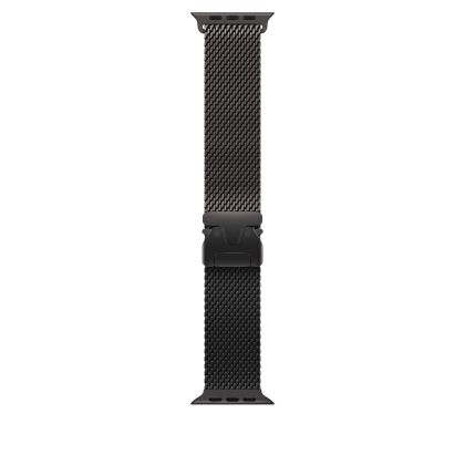 Каишка за часовник Apple Watch 49mm Milanese Loop: Black Titanium Milanese Loop - Small