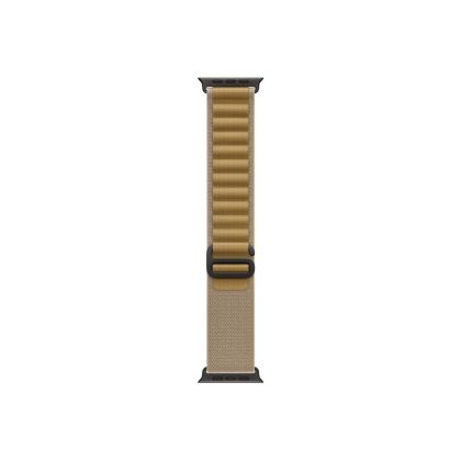 Каишка за часовник Apple Watch 49mm Loop: Tan Alpine Loop - Large - Black Titanium Finish