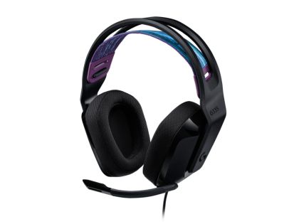 Слушалки Logitech G335 Gaming Headset, PRO-G 40 mm Drivers, DTS Headphone:X 2.0 Surround, Blue Voice Microphone, 240 g, Black