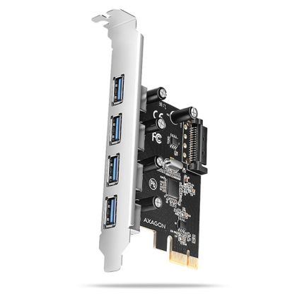 PCI-E card 4ext xUSB3 port,5Gbps,AXAGON PCEU-430RS