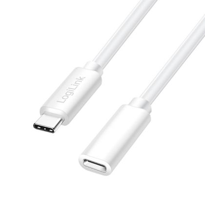 Cable USB2 C-C M/F, 3m, 3A, White, Logilink CU0222