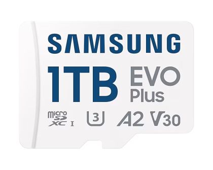 Памет Samsung 1TB micro SD Card EVO Plus with Adapter, UHS-I interface, Read Speed up to 160MB/s