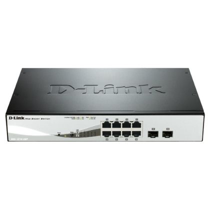 Комутатор D-Link 8-Port Gigabit PoE Smart Switch with 2 SFP ports