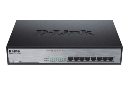 Комутатор D-Link 8-Port Desktop Gigabit PoE+ Switch