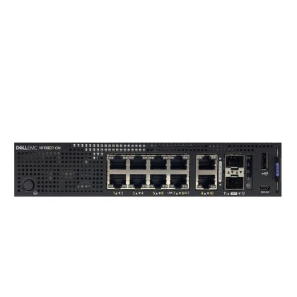 Комутатор Dell EMC Switch N1108EP-ON, Gigabit, L2, 8x 10/100/1000Mbps half/full duplex ports, 2x GbE RJ45 and 2x GbE SFP interfaces, 8xPoE/PoE+, DNN1108EP, 137W PoE power budget RJ45, FastPoE, Perpetual PoE,1 RU half-width, fanless operation, LL Hardware 