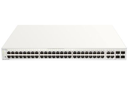 Комутатор D-Link 52-Port Gigabit PoE+ Nuclias Smart Managed Switch including 4x 1G Combo Ports, 370W (With 1 Year License)