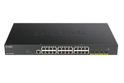 Комутатор D-Link 24-port Gigabit PoE Smart Managed Switch with 4x 10G SFP+ ports, 370Watts